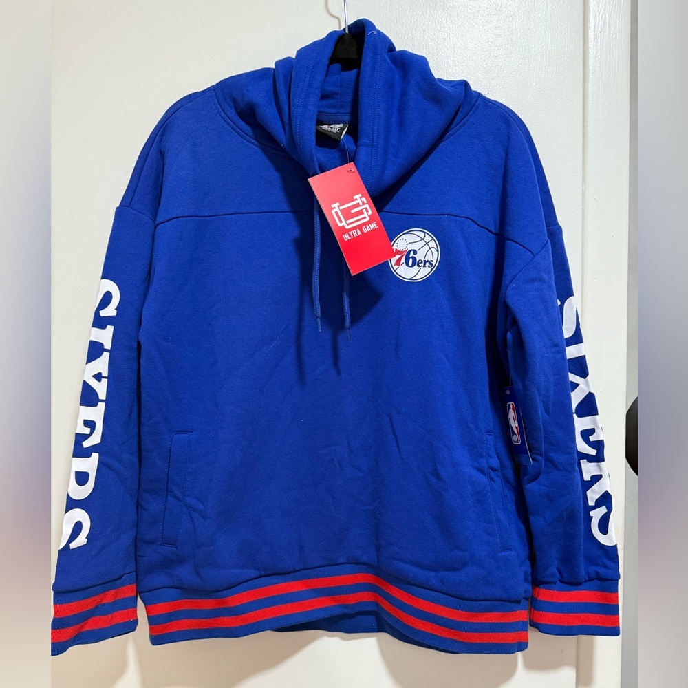 NBA Philadelphia Sixers Blue Hoodie NWT - Large